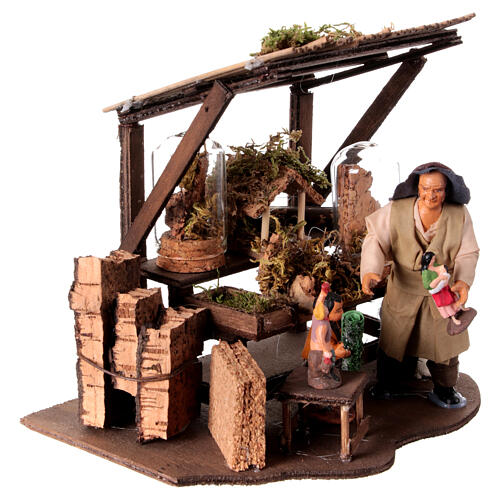 Cribs maker in his workshop with a child for 10 cm Neapolitan Nativity Scene 4