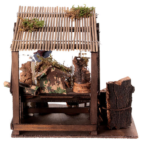 Presepista con scenetta con bimbo presepe napoletano 10 cm 5