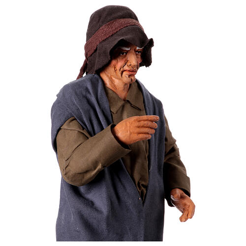 Großvater mit Enkelin, Szene im neapolitanischen Stil, für 30 cm Krippe 7