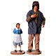 Großvater mit Enkelin, Szene im neapolitanischen Stil, für 30 cm Krippe s5