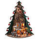 Christmas tree nativity scene with balls 120x90x70 cm Neapolitan nativity 10 cm s1