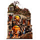 Neapolitan nativity village double staircase Holy Family 13 cm 75x50x40 cm s1
