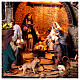 Neapolitan nativity village double staircase Holy Family 13 cm 75x50x40 cm s2