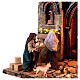 Neapolitan nativity village double staircase Holy Family 13 cm 75x50x40 cm s8
