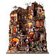 Neapolitan nativity village set 13 cm figurines 110x80x60 cm s1