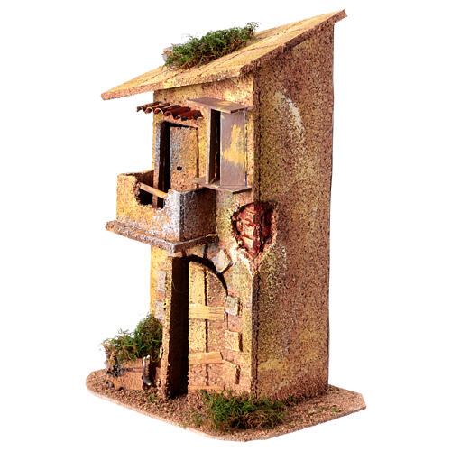 Haus, Krippenzubehör, neapolitanischer Stil, für 8 cm Krippe, 25x15x15 cm 2