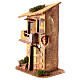 Two-storey narrow house for 8 cm Neapolitan Nativity Scene, cork, 25x15x15 cm s2
