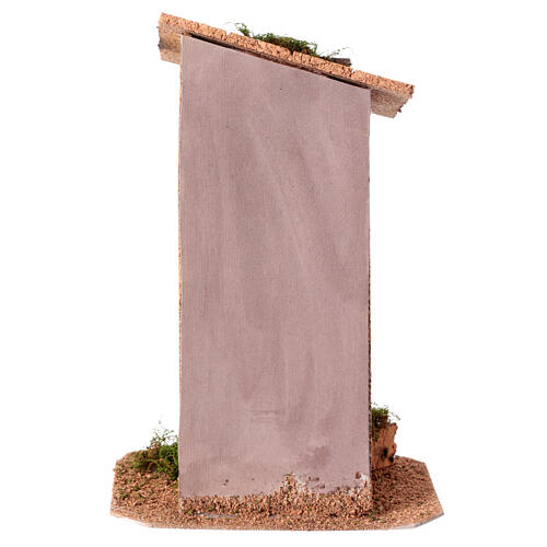 Casa stretta due piani presepe 8 cm Napoli sughero 25x15x15 cm 4
