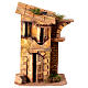 House with arch for 8 cm Neapolitan Nativity Scene, wood and cork, 25x15x10 cm s1