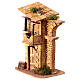 House with arch for 8 cm Neapolitan Nativity Scene, wood and cork, 25x15x10 cm s2
