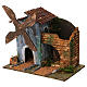 Moulin crèche napolitaine maison grise 8 cm 15x20x15 cm s3