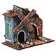 Windmill Neapolitan nativity scene gray house 8 cm 15x20x15 cm s5