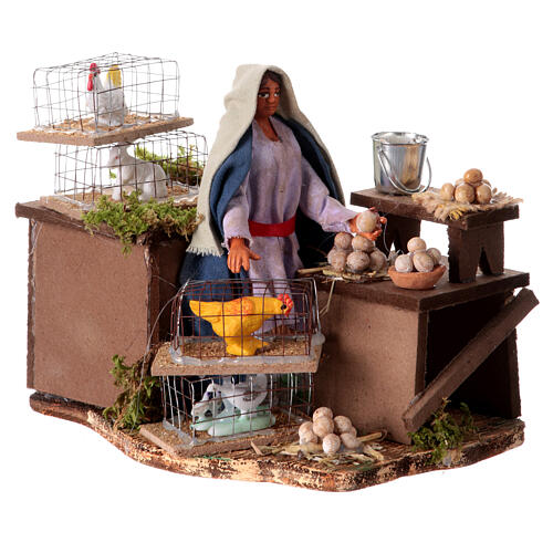 Egg seller with motion for 12 cm Neapolitan Nativity Scene, 10x20x10 cm 6