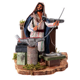 Fabbro presepe napoletano movimento 12 cm 15x15x10 cm