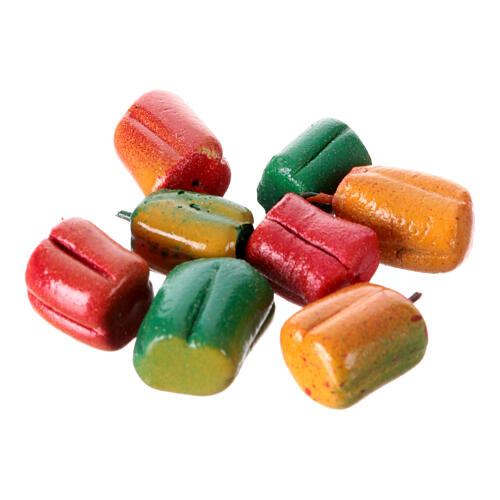 Paprika, 8-teiliges Set, Krippenzubehör, neapolitanische Krippe, für 8–10 cm Krippe – 1 cm 4