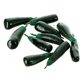 Auberginen, 8-teiliges Set, Krippenzubehör, neapolitanische Krippe, für 8–10 cm Krippe – 1 cm