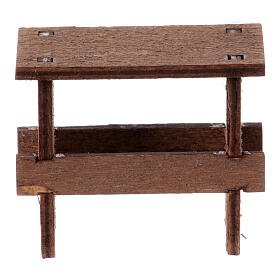 Wooden bench for 10 cm Neapolitan Nativity Scene, 5x5x3 cm