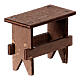 Wooden bench for 10 cm Neapolitan Nativity Scene, 5x5x3 cm s3