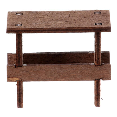 Neapolitan nativity scene wooden bench 10 cm 5x5x3 cm 2