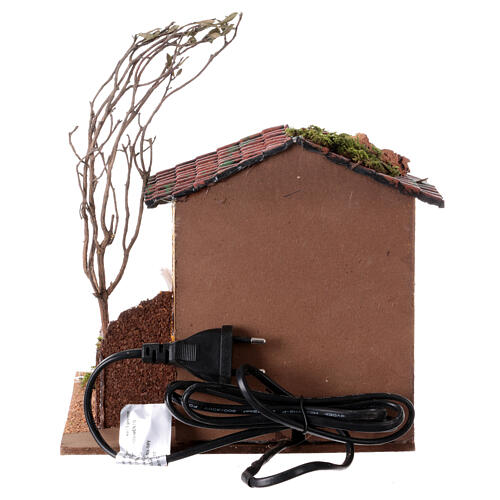 Oil mill with Neapolitan nativity scene house 8 cm 20x20x20 cm 8