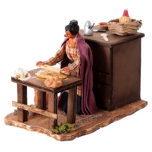 Pastry chef Neapolitan nativity scene 10-12 cm 15x10x20 cm 3
