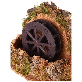 Water mill Neapolitan Nativity 10-12 cm 20x20x10 cm