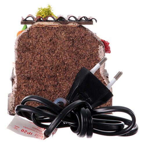 Küche mit Feuer, neapolitanische Krippe, für 6 cm Krippe – 10 × 10 × 5 cm 7