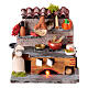 Kitchen with fire for 6 cm Neapolitan Nativity Scene, 10x10x5 cm s1