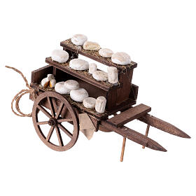 Carro formaggi presepe napoletano 10-12 cm 10x5x15 cm