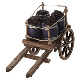 Cart with grapes, 10x5x15 cm, for 10-12 cm Neapolitan Nativity Scene