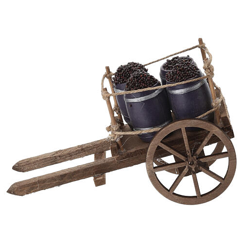 Neapolitan nativity scene grape wagon 10-12 cm 10x5x15 cm 1