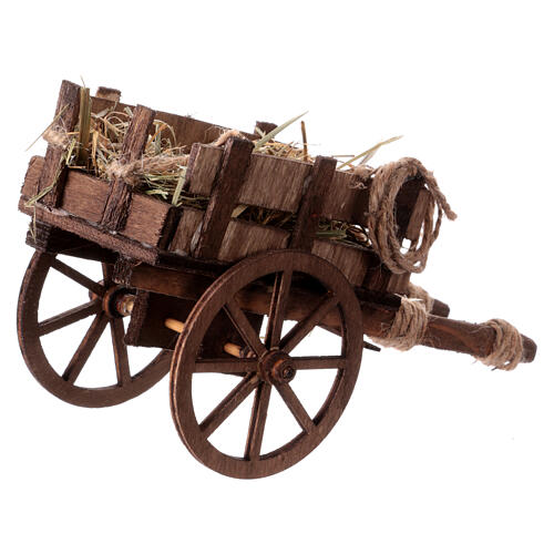 Hay wagon for 10-12 cm Neapolitan Nativity Scene, 10x5x15 cm 6