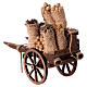 Cart with bags of beans for 10-12 cm Neapolitan Nativity Scene, 10x5x15 cm s5