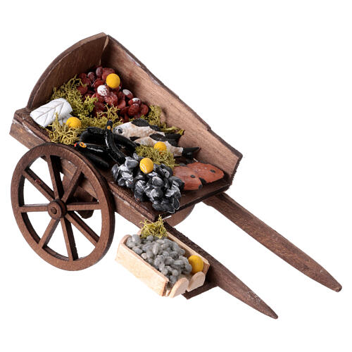 Fish-wagon for 10-12 Neapolitan Nativity Scene, 10x5x15 cm 2