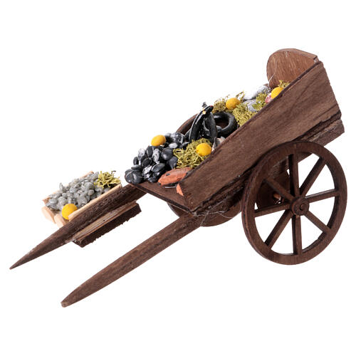 Wóz z rybami do szopki neapolitańskiej 10-12 cm, 10x5x15cm 6