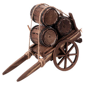 Carro botti presepe napoletano 10-12 cm 10x5x15 cm