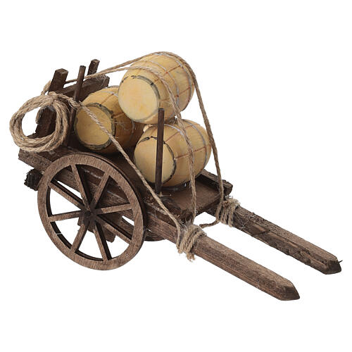 Neapolitan nativity scene barrel wagon 10-12 cm 10x5x15 cm 3