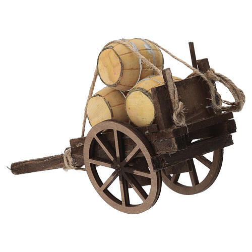 Neapolitan nativity scene barrel wagon 10-12 cm 10x5x15 cm 4