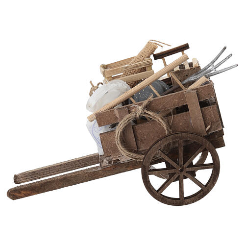 Neapolitan nativity scene wagon 10x5x15 cm 1