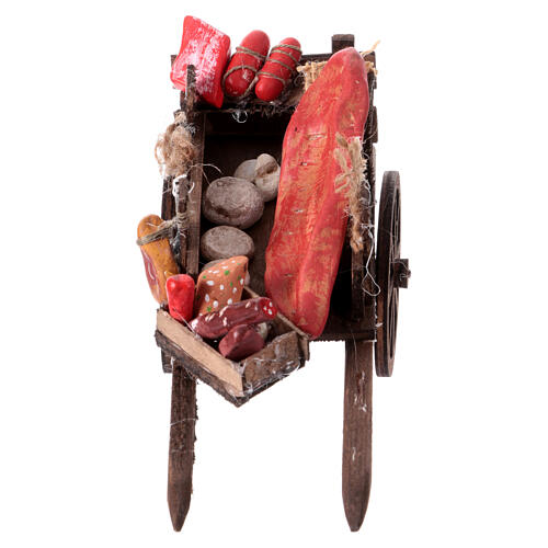 Meat wagon for Neapolitan nativity scene 10-12 cm 10x5x15 cm 3