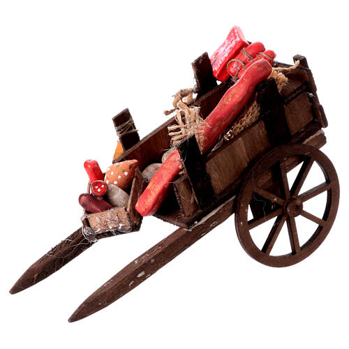 Meat wagon for Neapolitan nativity scene 10-12 cm 10x5x15 cm 5