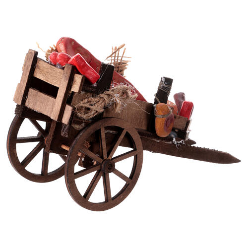 Meat wagon for Neapolitan nativity scene 10-12 cm 10x5x15 cm 8