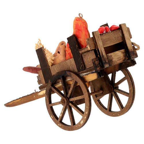 Meat wagon for Neapolitan nativity scene 10-12 cm 10x5x15 cm 12