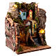 Setting for 6-8 cm Neapolitan Nativity Scene with four houses and stairs, 25x20x20 cm s6