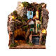 Neapolitan nativity scene setting four houses stairs 6-8 cm 25x20x20 cm s1