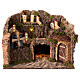 Nativity scene village with windmill Neapolitan 8-10 cm 30x40x28 cm s1