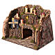 Nativity scene village with windmill Neapolitan 8-10 cm 30x40x28 cm s5