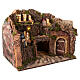 Nativity scene village with windmill Neapolitan 8-10 cm 30x40x28 cm s7