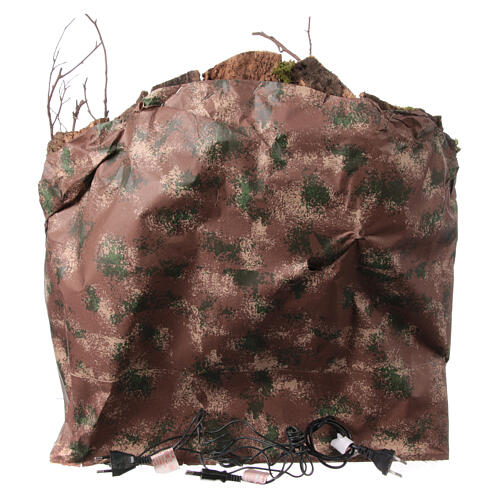 Village with waterfall for Neapolitan Nativity Scene of 10-12 cm, 50x50x40 cm 11