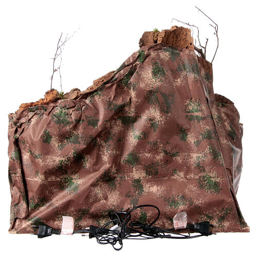 Krippenszenerie, neapolitanisches Dorf mit Brunnen und Grotten – 10–12 cm Krippe, 50×60×40 cm 11